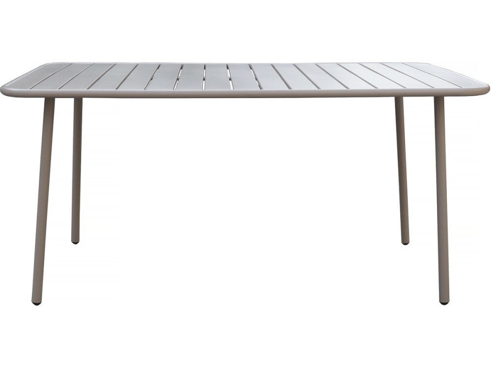 Table jardin en métal "Bilbao" - 150 x 90 x 71 cm - Taupe