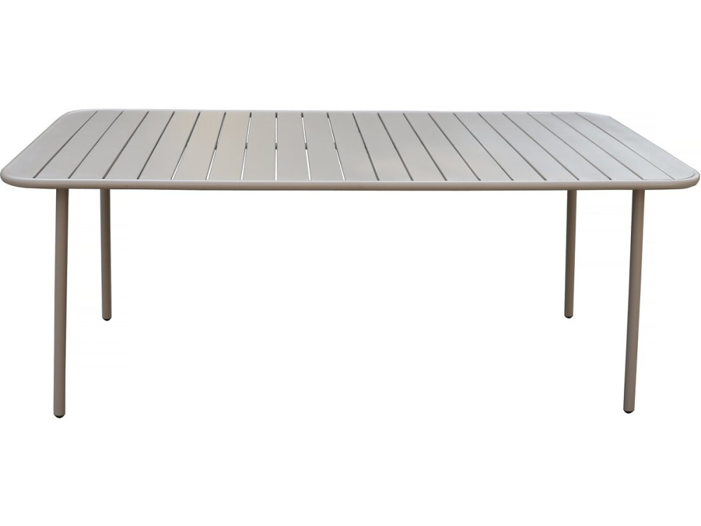 Table jardin en métal "Bilbao" - 180 x 90 x 71 cm - Taupe