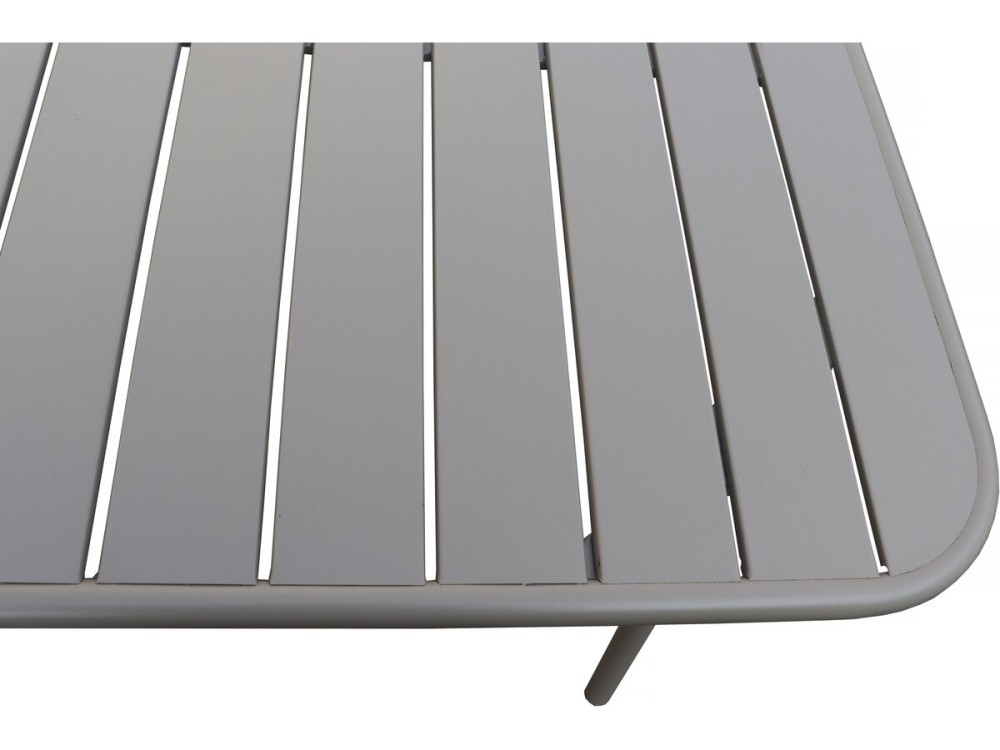 Table jardin en métal "Bilbao" - 180 x 90 x 71 cm - Taupe
