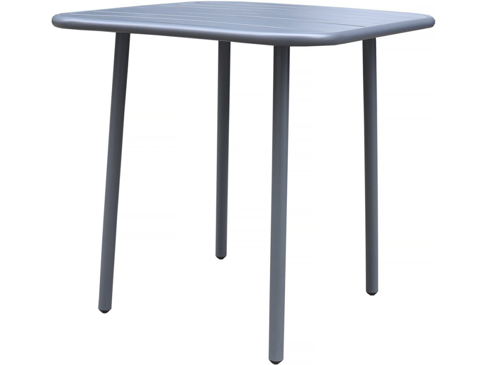 Table de jardin en métal "Bilbao" - 70 x 70 x 71 cm - Gris