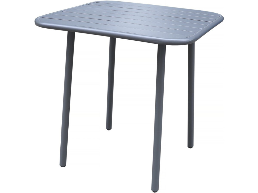 Table de jardin en métal "Bilbao" - 70 x 70 x 71 cm - Gris