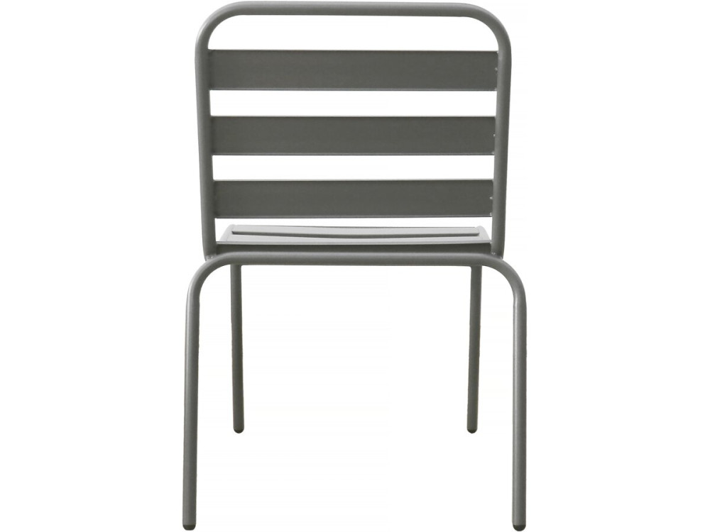 Lot de 2 chaises de jardin en métal empilables "Bilbao" - Taupe