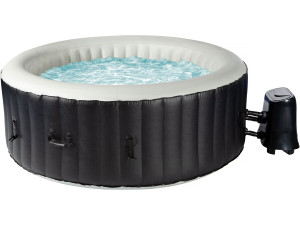 Spa gonflable 4 places  "Santorin" - 180 x 180 x 65 cm - Noir/Blanc