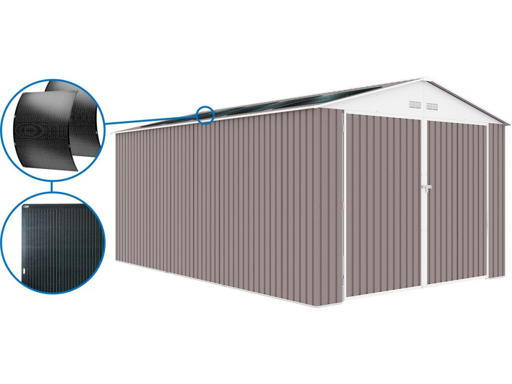 Garage métal "Nevada" - 18,56m² avec panneaux solaires