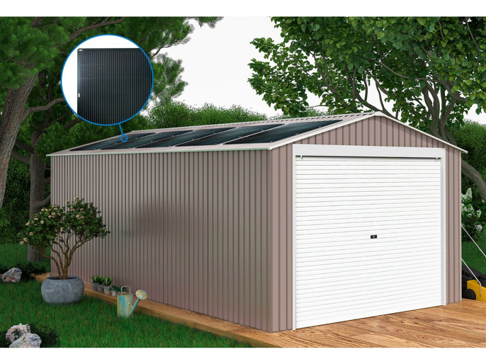 Garage métal "Nevada" - 18,56m² avec panneaux solaires