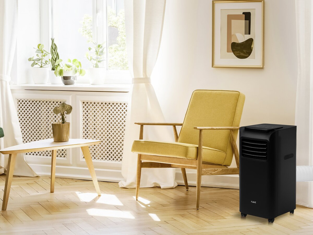 Climatiseur mobile 9000 BTU - 270m3/h - Pour pièce de 26 m2 - Noir