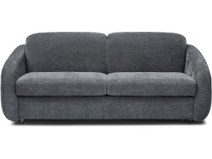 Canapé convertible express en tissu texturé "Laurie" - Couchage 140 cm -  3 places - Gris