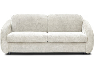 Canapé convertible express en tissu texturé "Laurie" - Couchage 140 cm -  3 places - Beige