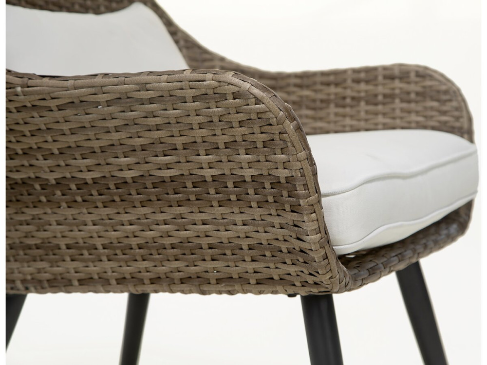 Salon de jardin en résine tressée 2 places "Amber"  - Marron