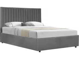 Lit avec coffre "Mia" - 140 x 190 cm - Gris