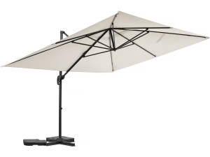 Parasol jardin déporté en aluminium "Sky 4" - 3 x 4 m - Ecru