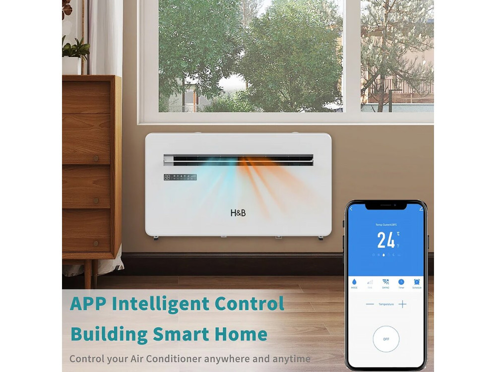 Climatiseur monobloc wifi réversible - 3000W - Blanc