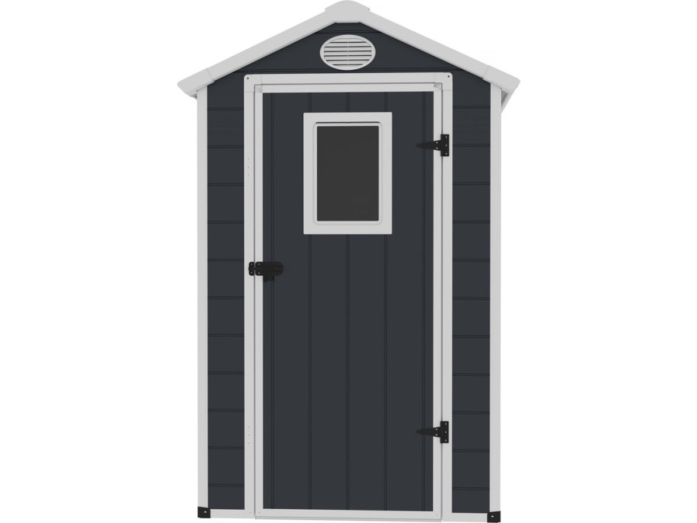 Abri de jardin résine "Texas" - 2.47 m² - kit d'ancrage inclus - Anthracite