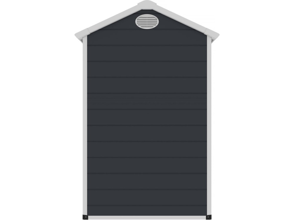 Abri de jardin résine "Texas" - 2.47 m² - kit d'ancrage inclus - Anthracite