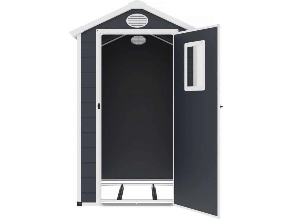 Abri de jardin résine "Texas" - 2.47 m² - kit d'ancrage inclus - Anthracite