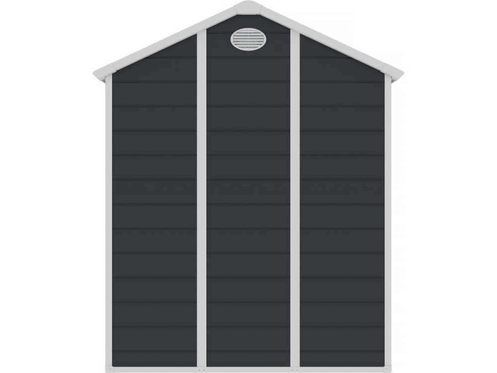 Abri de jardin résine "Texas" - 6.88 m² - kit d'ancrage inclus - Anthracite