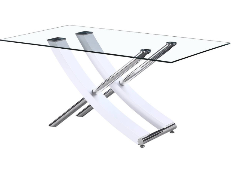 Table repas "Diva" - 160 x 90 x 76 cm - Blanc laqué