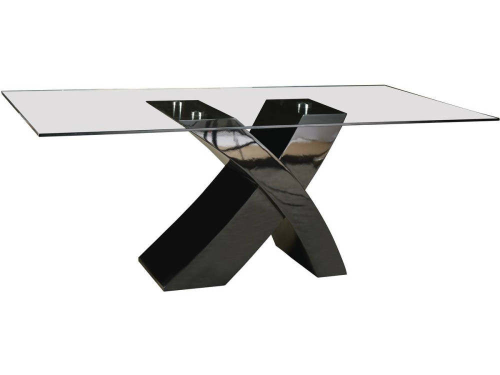 Table repas "Mona" - 200 x 90 x 74 cm - Noir