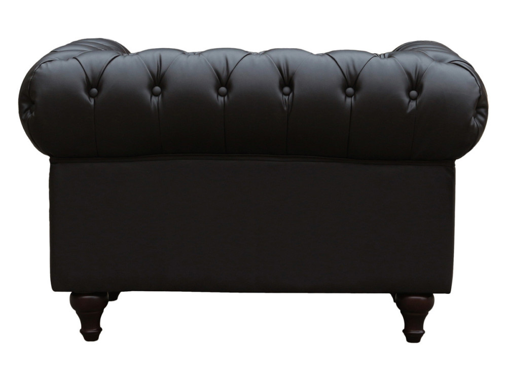 Fauteuil Chesterfield "Aliza" - 111 x 82 x 70 cm - Marron