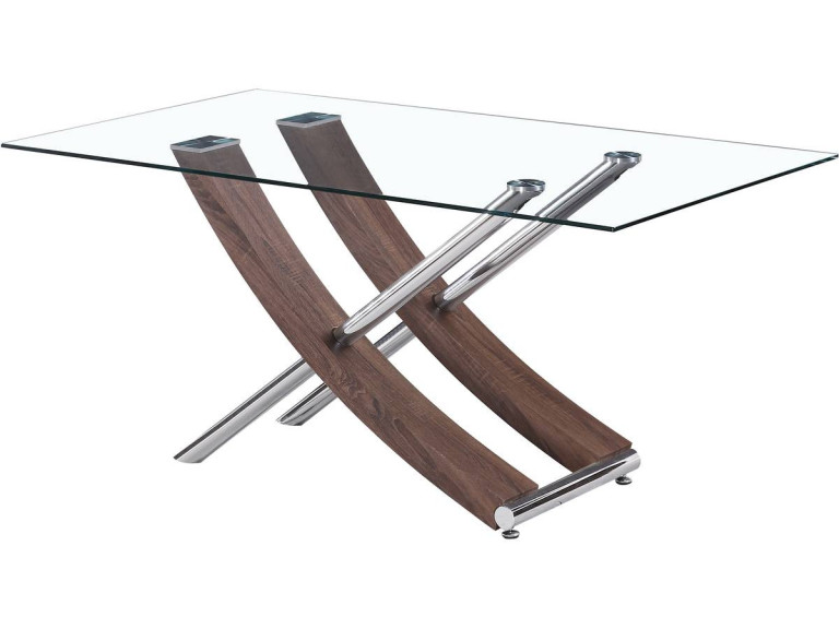 Table repas "Diva" - 160 x 90 x 76 cm - Chêne laqué