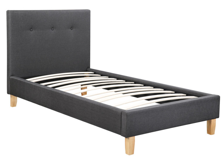 Lit "Elise" - 90 x 190 cm - Gris foncé