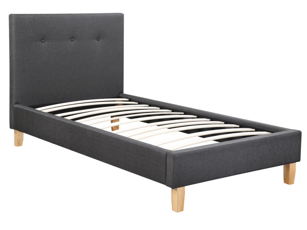 Lit "Elise" - 90 x 190 cm - Gris foncé