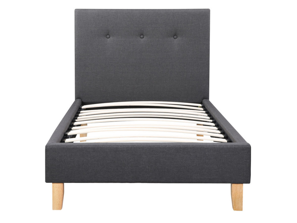 Lit "Elise" - 90 x 190 cm - Gris foncé