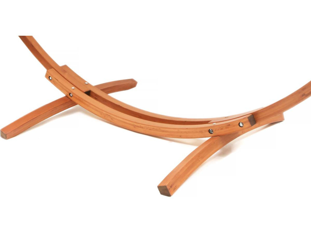 Hamac bois avec toile en coton "Dallas" - 3 m - Rouge mélangé