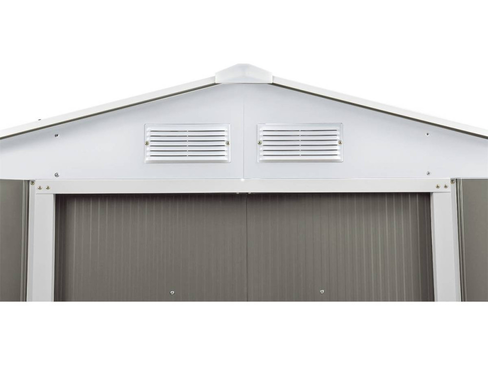 Abri de jardin métal "Dallas" - 2.71 m² - Taupe