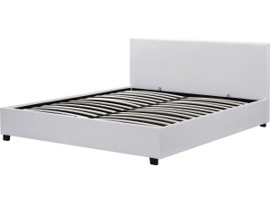 Lit double avec coffre "Carla" - 140 x 190 cm - Blanc
