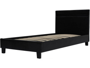 Lit avec LED "Maria" 90 x 190 cm - Noir