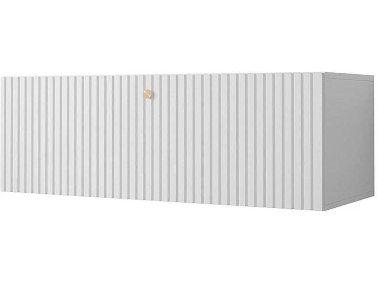 Meuble TV suspendu "Waldi Riflo" - 100 x 34 x 40 cm - Blanc