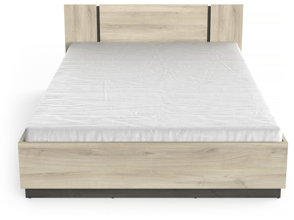 Lit Double en bois "Watson" - 140 x 200 cm - Marron