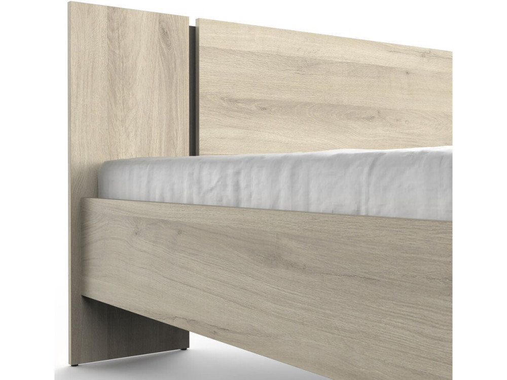 Lit Double en bois "Watson" - 140 x 200 cm - Marron