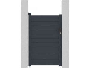 Portillon aluminium "Marc" - 101.2 x 155.9 cm - Gris