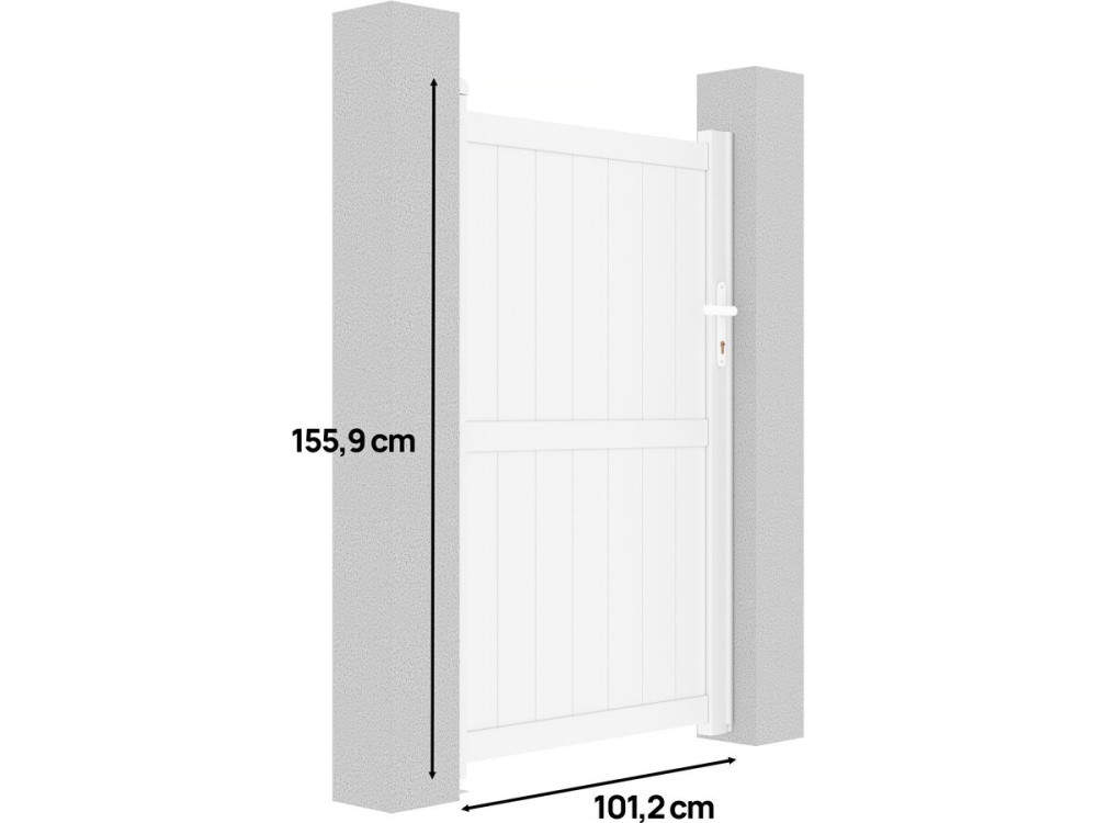 Portillon aluminium "Lola" - 101.2 x 155.9 cm - Blanc