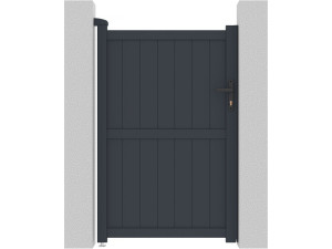 Portillon aluminium "Maurice" - 101.2 x 155.9 cm - Gris