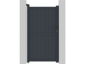 Portillon aluminium "Maurice" - 101.2 x 180.9 cm - Gris