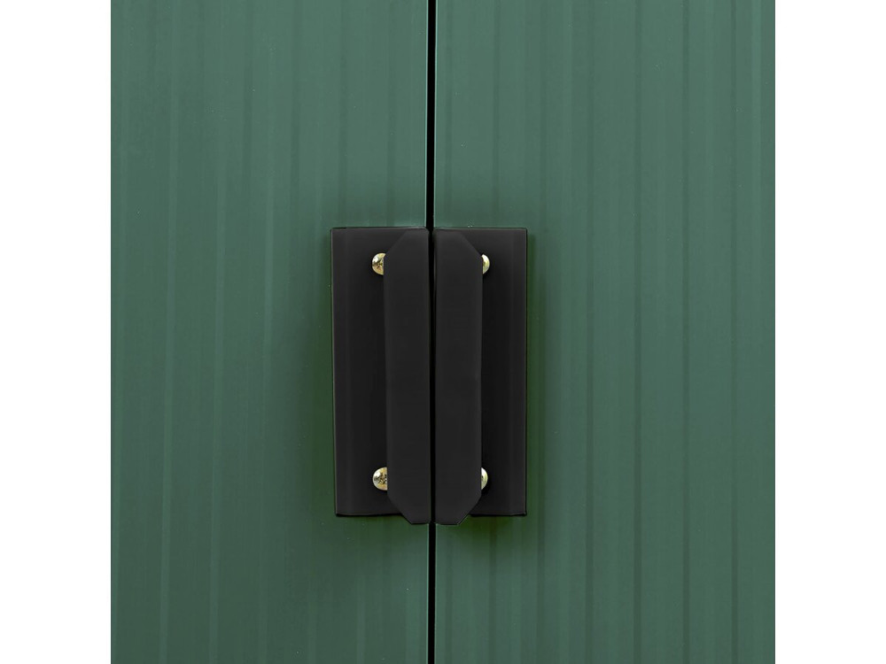 Abri de jardin métal - "Rosas " - 7,06 m² avec gouttière - Vert