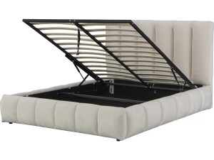 Lit avec coffre "Annie" 160 x 200 cm - Beige
