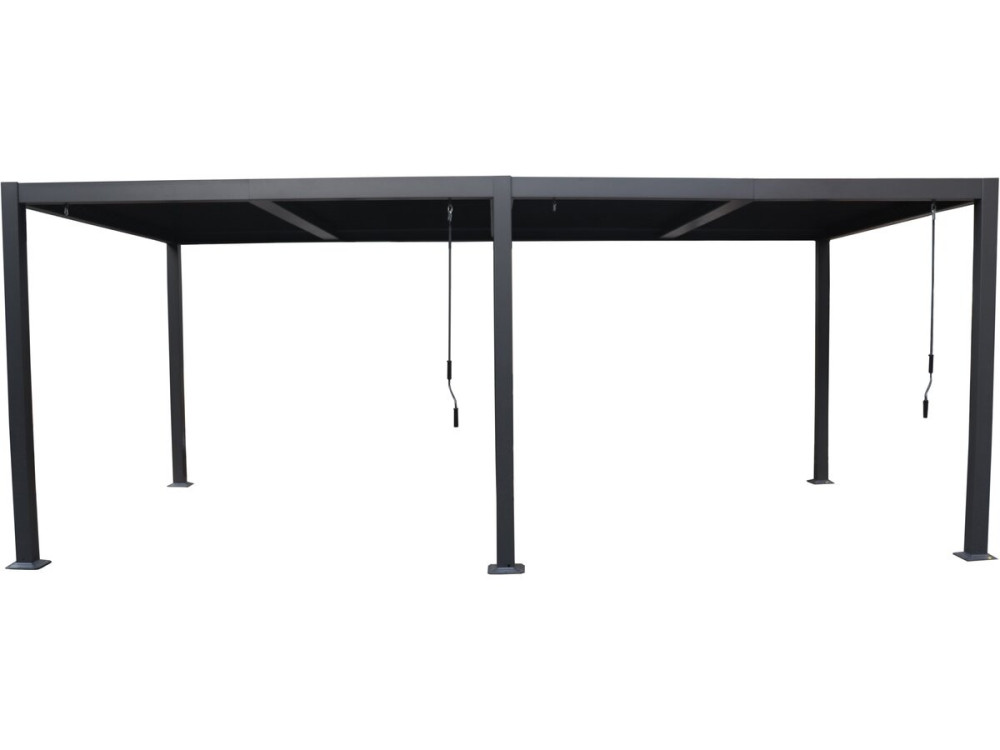 Pergola bioclimatique "Windsor" en aluminium - 3 x 6 m - Gris