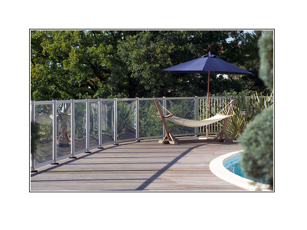 Barrière de piscine panneau transparent