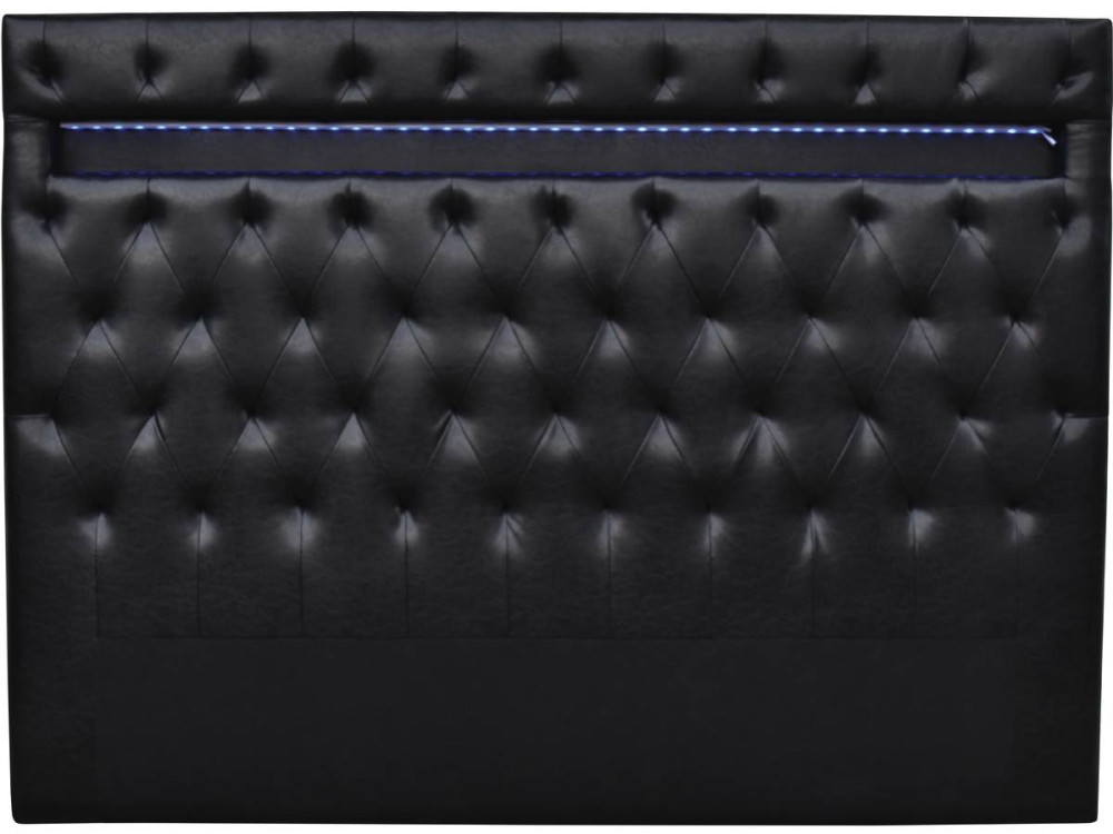 Tête de lit "Déco" LED - 169 cm - Noir