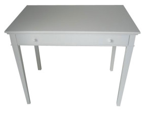 Console - Table guéridon - Coloris Blanc - 1 tiroir
