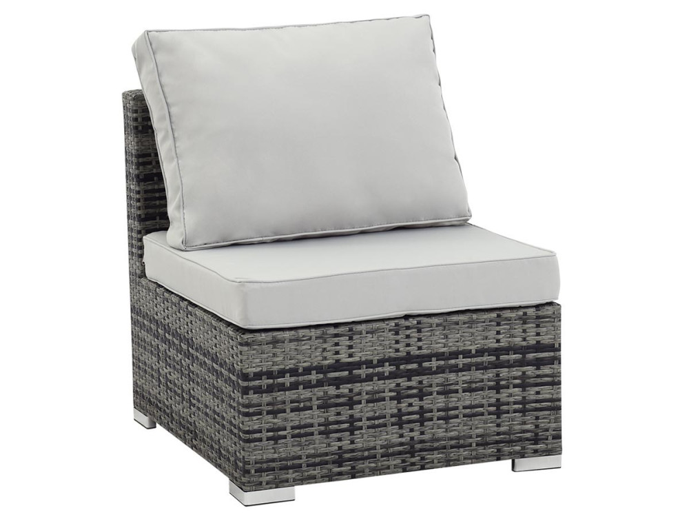 Salon jardin méridienne 2 pcs "Ibiza" - Florida - Gris