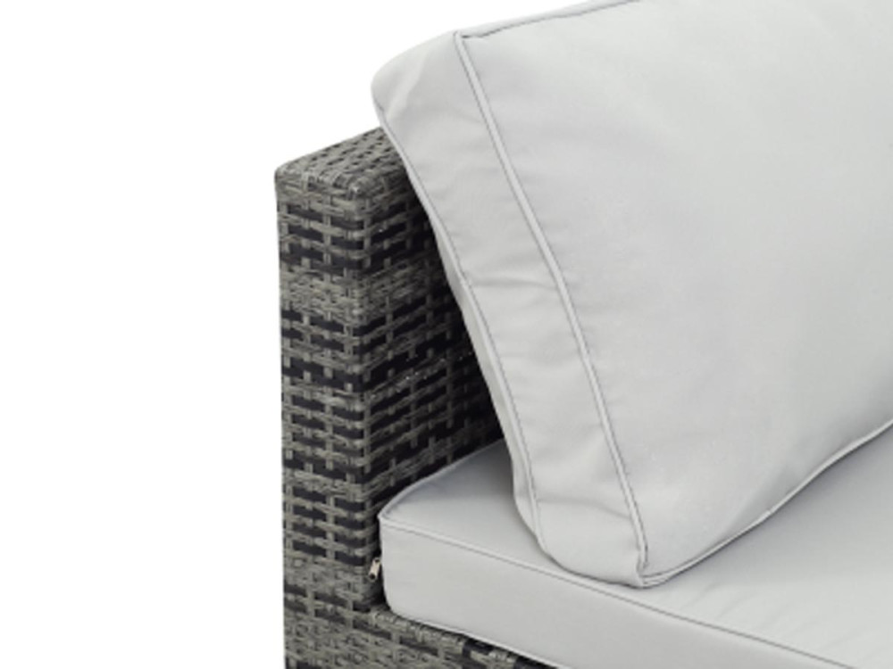 Salon jardin méridienne 2 pcs "Ibiza" - Florida - Gris