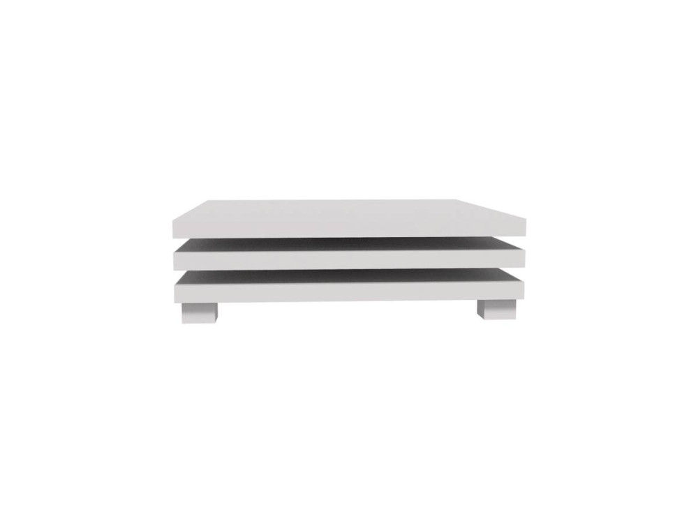 Table basse "Elena" - 80 x 80 x 32 cm - Blanc
