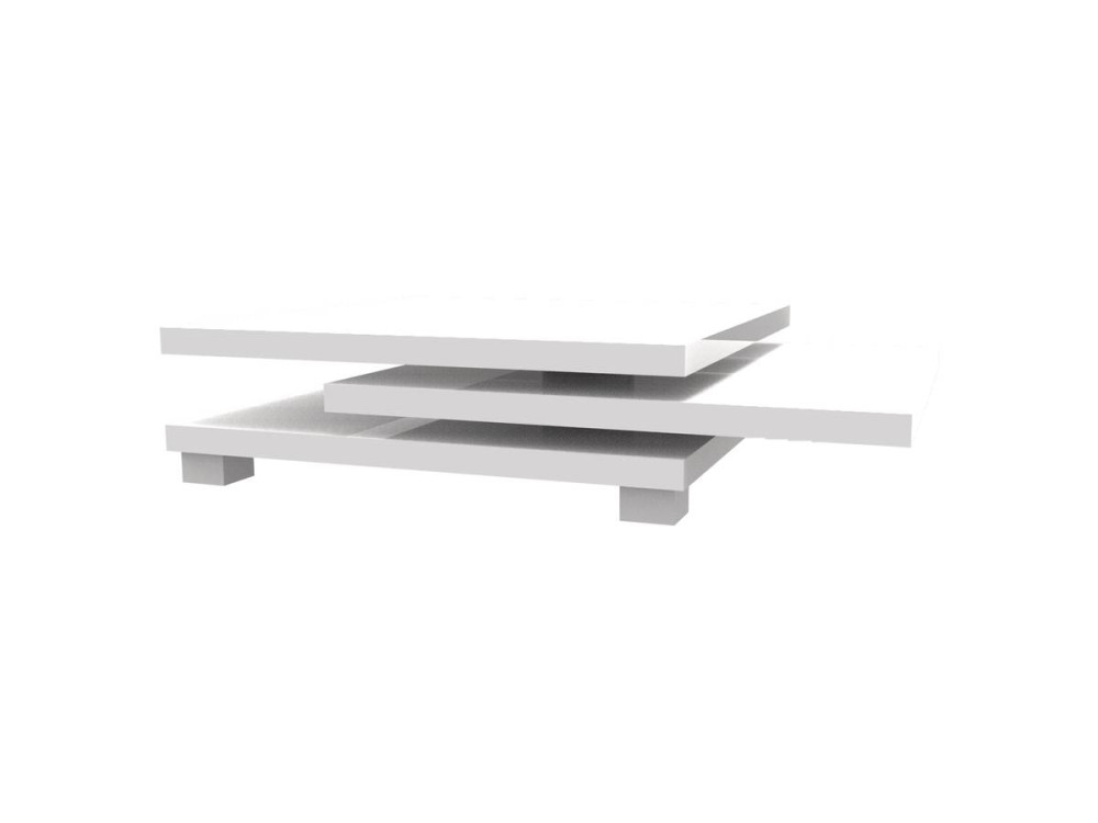 Table basse "Elena" - 80 x 80 x 32 cm - Blanc