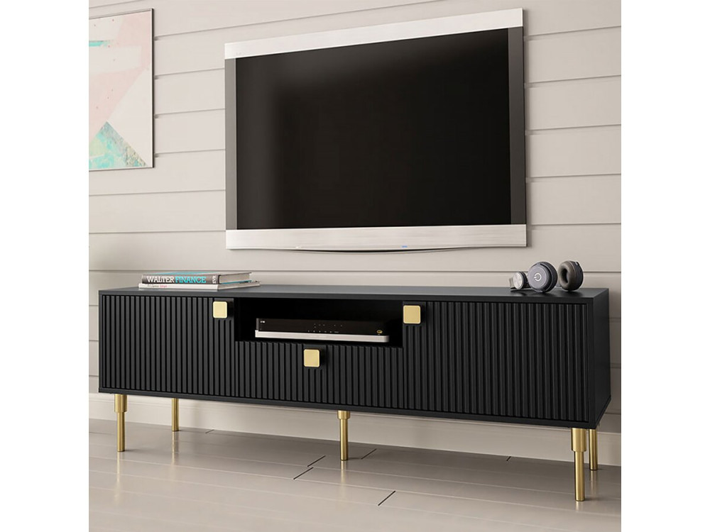 Meuble TV "Dorset" - 160 x 54 x 40 cm - Noir