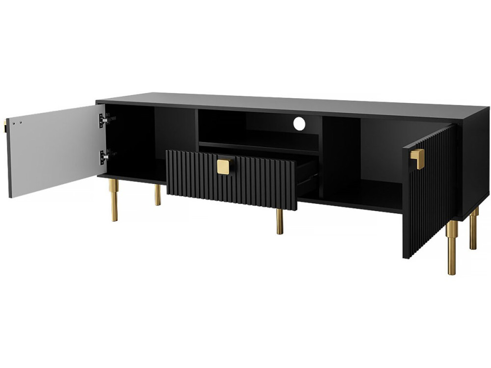 Meuble TV "Dorset" - 160 x 54 x 40 cm - Noir
